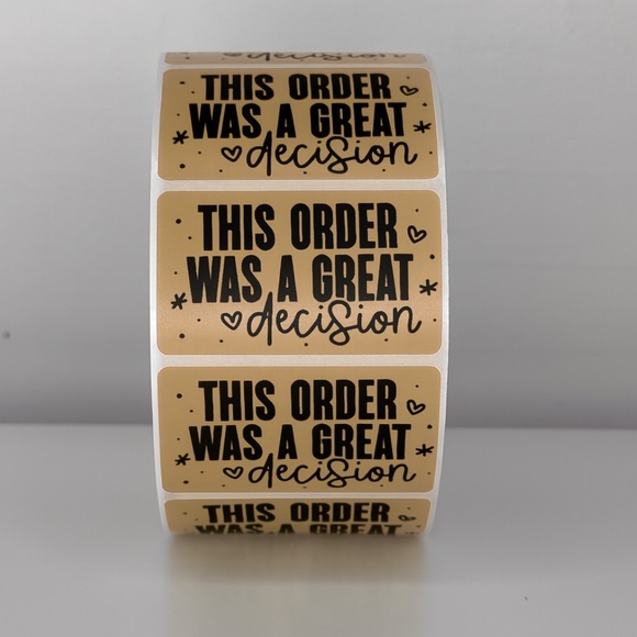 This Order Was A Great Decision Stickers | Cute Small Business Packaging Labels - Picture 2 of 11